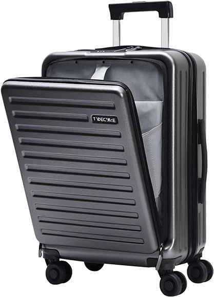 TydeCkare 20 Inch Luggage Carry On with Front Pocket, 22x14.6x10in, 45L, Lightweight ABS+PC Hards... | Amazon (US)