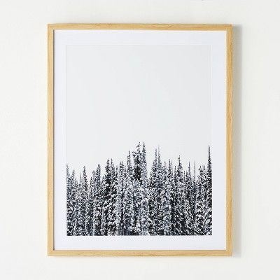24" x 30" Treescape Framed Wall Art Black/White - Threshold™ designed with Studio McGee | Target