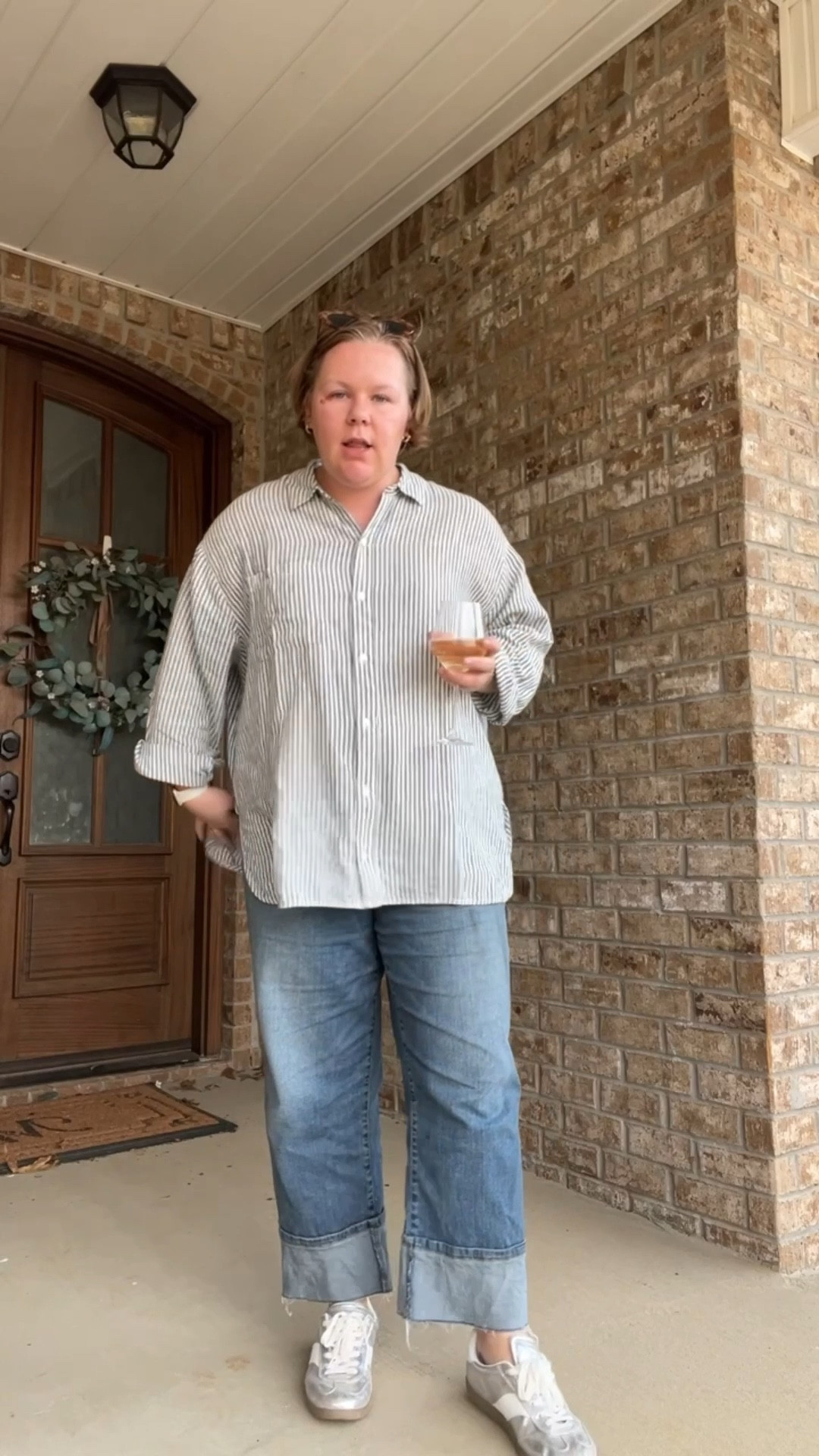 Old navy linen shirt, Walmart jeans, target shoes, target sneakers, silver sneakers, Amazon sunglassess

#LTKFindsUnder50 #LTKMidsize #LTKSeasonal