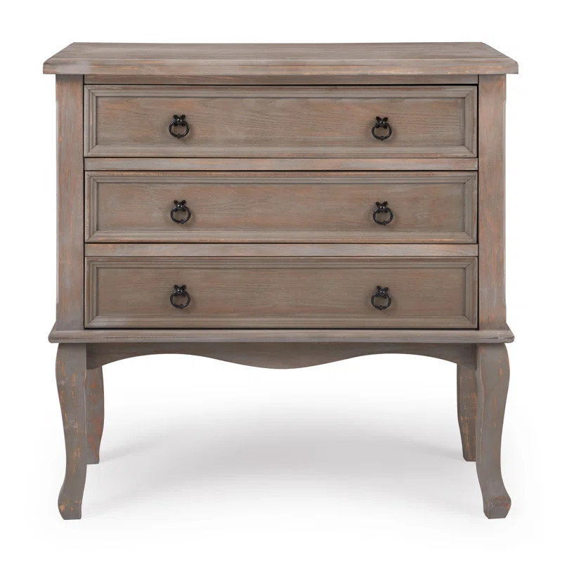ClickDecor Thomas Antique Country Style Dresser Chest with 3-Drawers | Wayfair North America