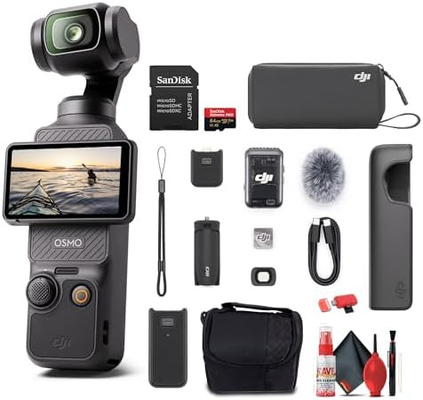 DJI Osmo Pocket 3 Creator Combo, 4K/120fps Video 3-Axis Stabilization, Handheld Vlogging Camera w... | Amazon (US)