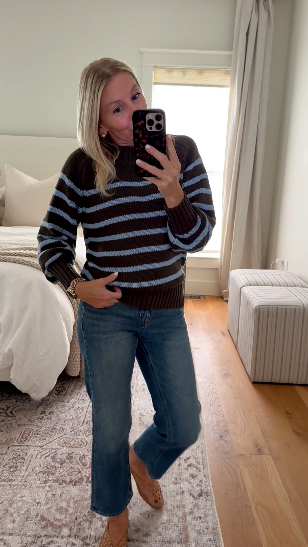 Walmart find not to miss! Love these new sweaters for fall! Perfect stripes, 100% cotton, quality is there…under $30! Wearing size small

#LTKgrwm #LTKootd #LTKOver40