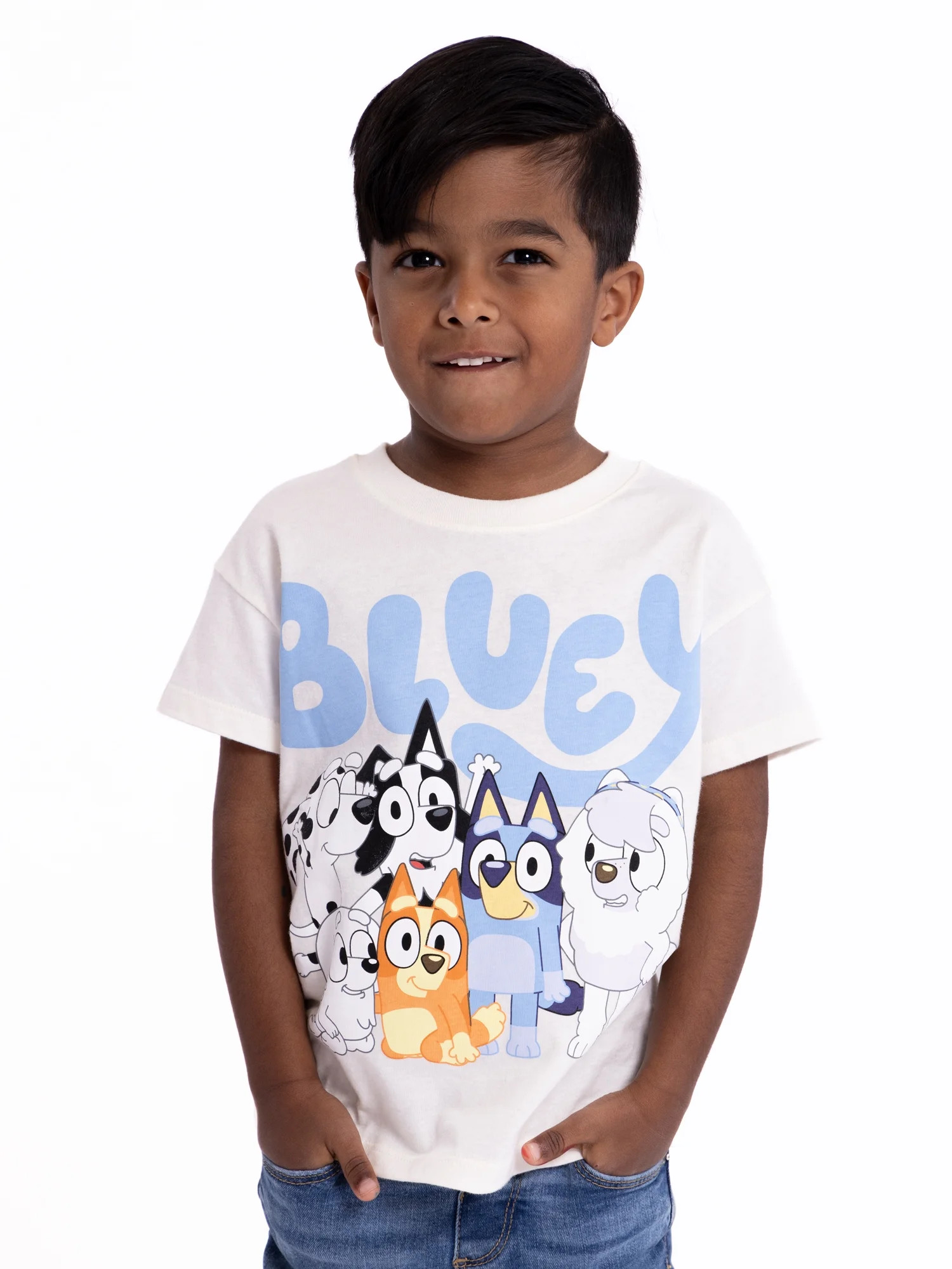 Bluey Toddler Boys or Girls Short Sleeve Crewneck T-Shirt, Sizes 2T-5T | Walmart (US)