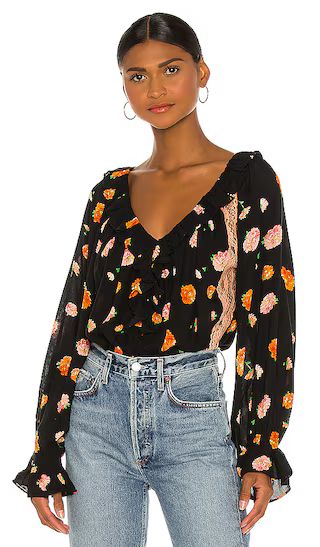 Poppy Printed Bodysuit in Black Combo | Revolve Clothing (Global)