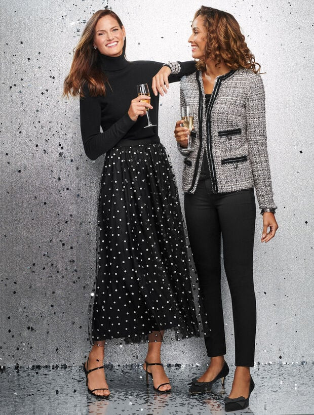 Twinkling Tweed Knit Jacket | Talbots