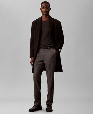 Calvin Klein Men's Slim-Fit Check Trouser Pants - Macy's | Macy's