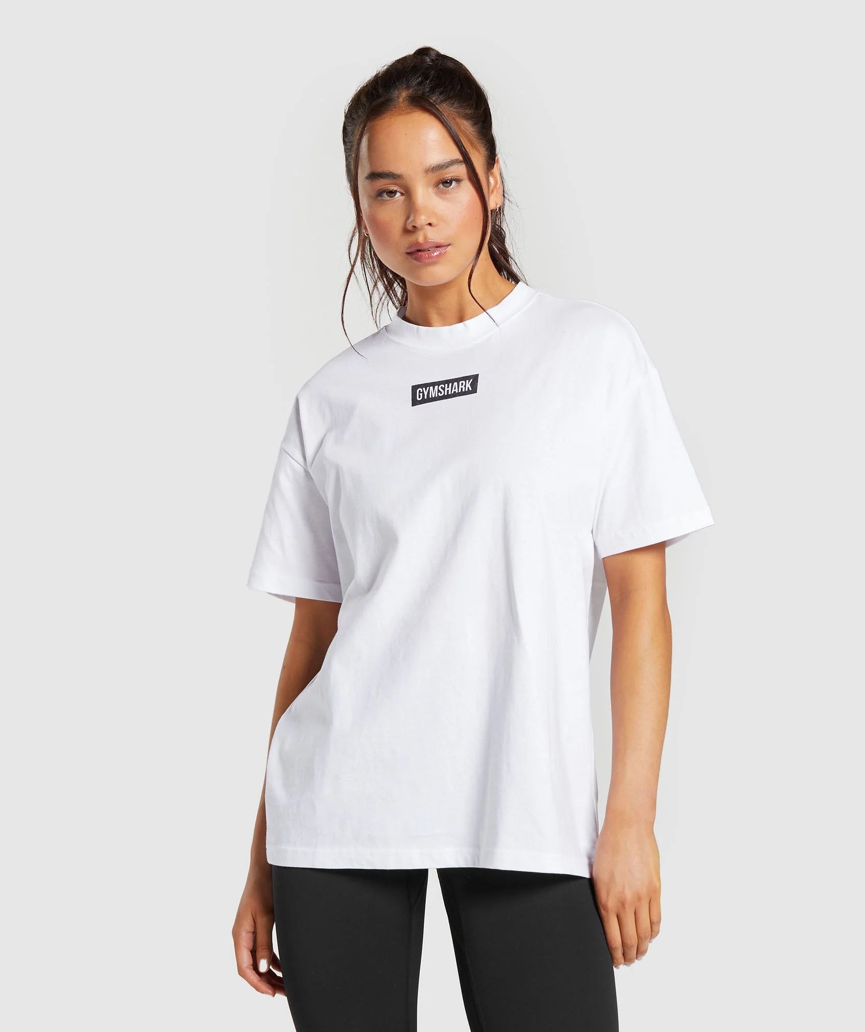 Gymshark Block Oversized T-Shirt - White | Gymshark US