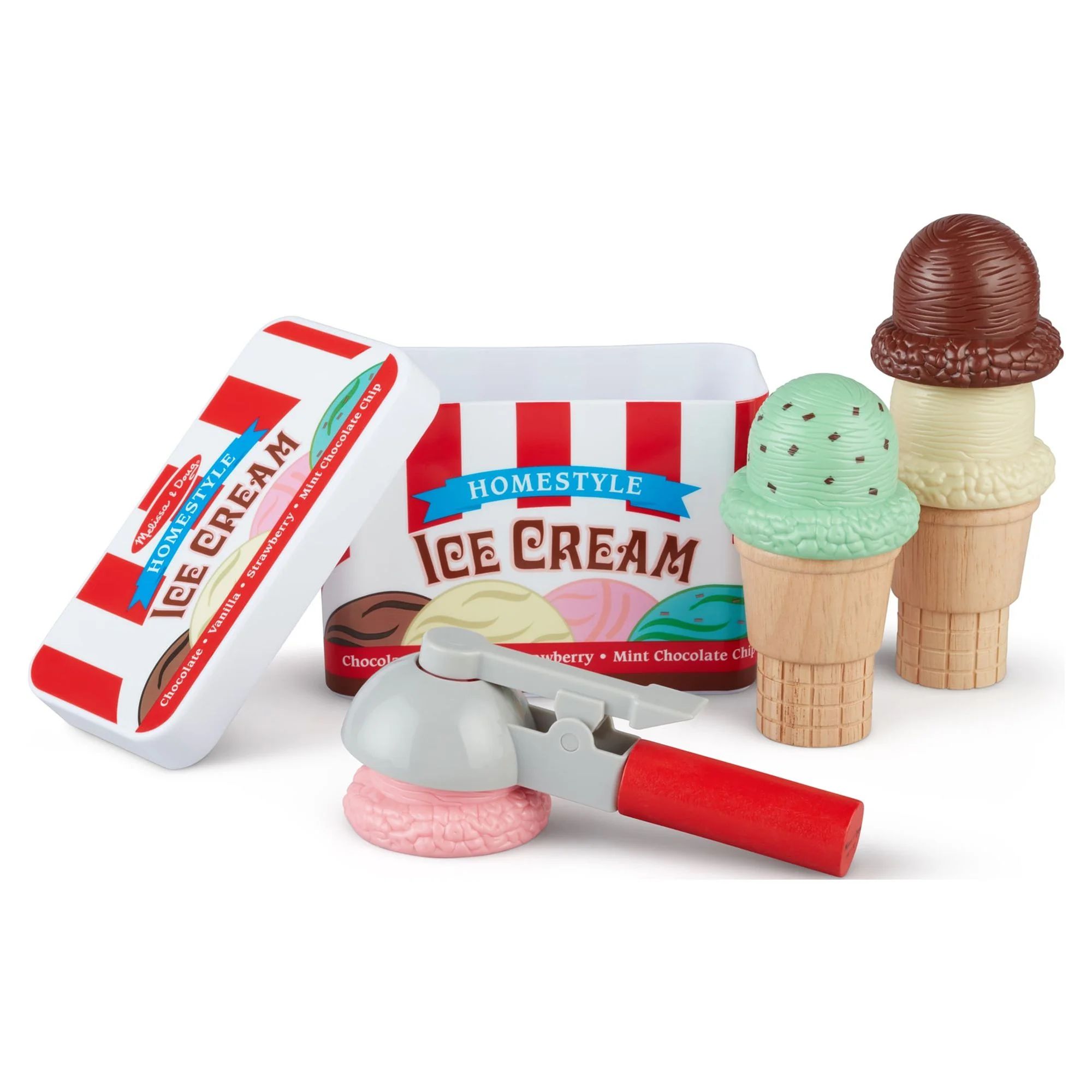 Melissa & Doug Scoop and Stack Ice Cream Cone Magnetic Pretend Play Set, Multicolor - FSC Certifi... | Walmart (US)