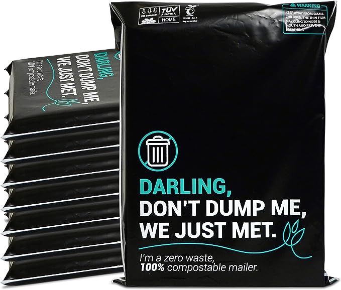 BeauVibe Compostable Mailers - 10 x13 Poly Mailers - Recyclable Shipping Bags - Black Poly Mailer... | Amazon (US)