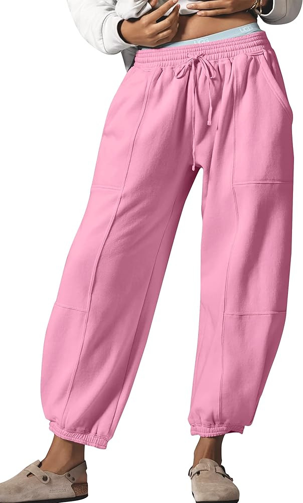 Leopard Pants Women Baggy Sweatpants Casual Cheetah Print Lounge Barrel Pants Trousers with Pocke... | Amazon (US)