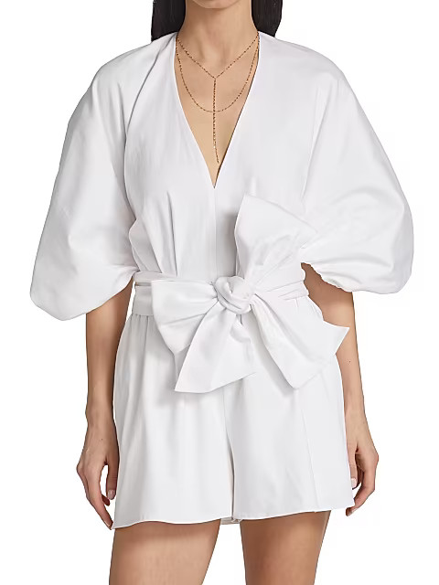 Constance Tie Front Romper | Saks Fifth Avenue