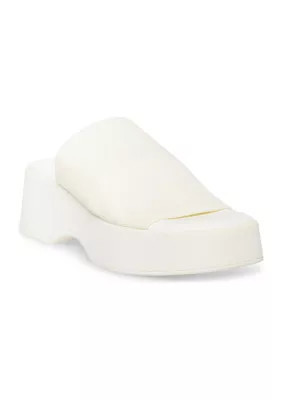 Steve Madden Women's Slinky 30 Mules, White, 9M | Belk
