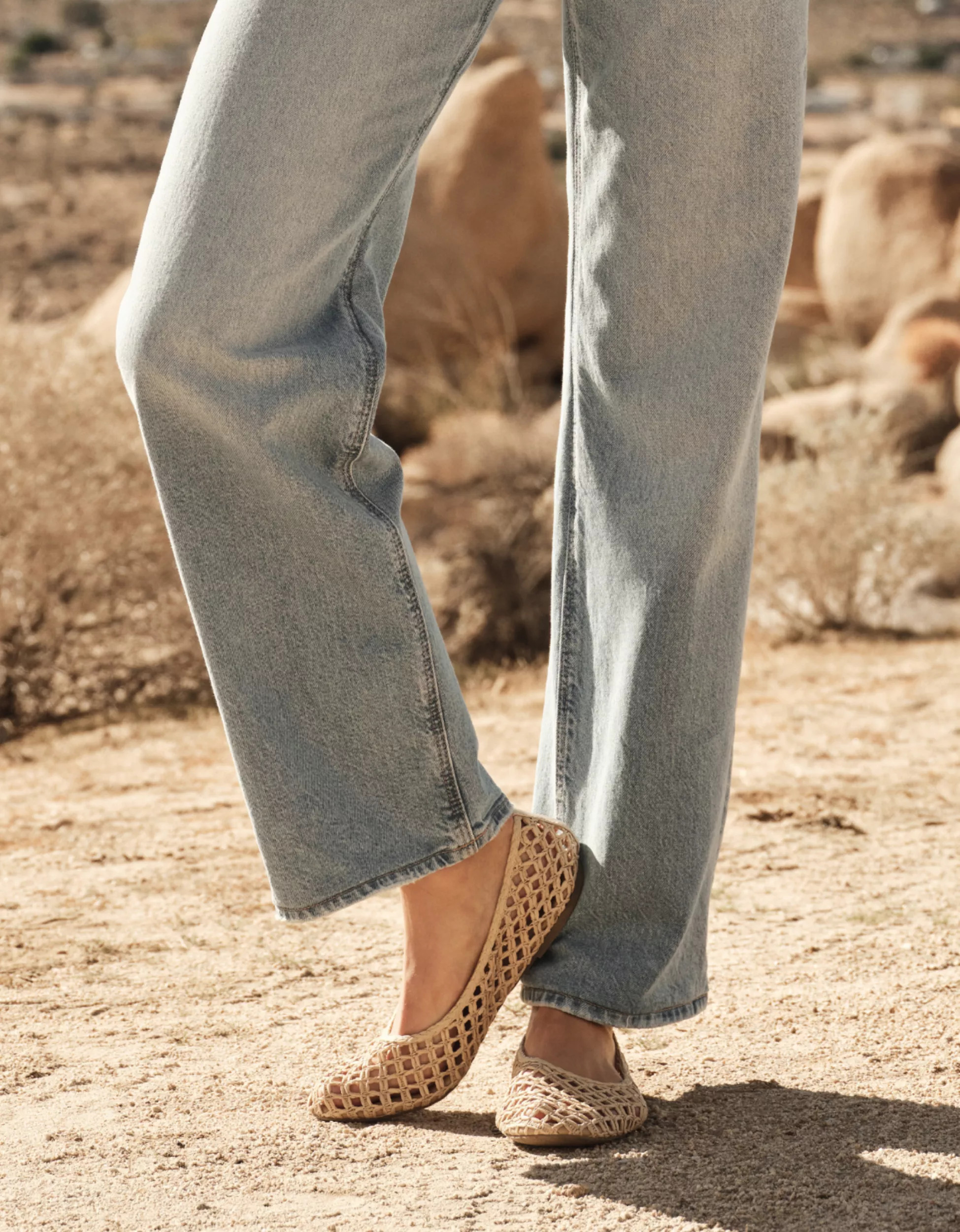 AE Raffia Ballet Flat | American Eagle Outfitters (US & CA)