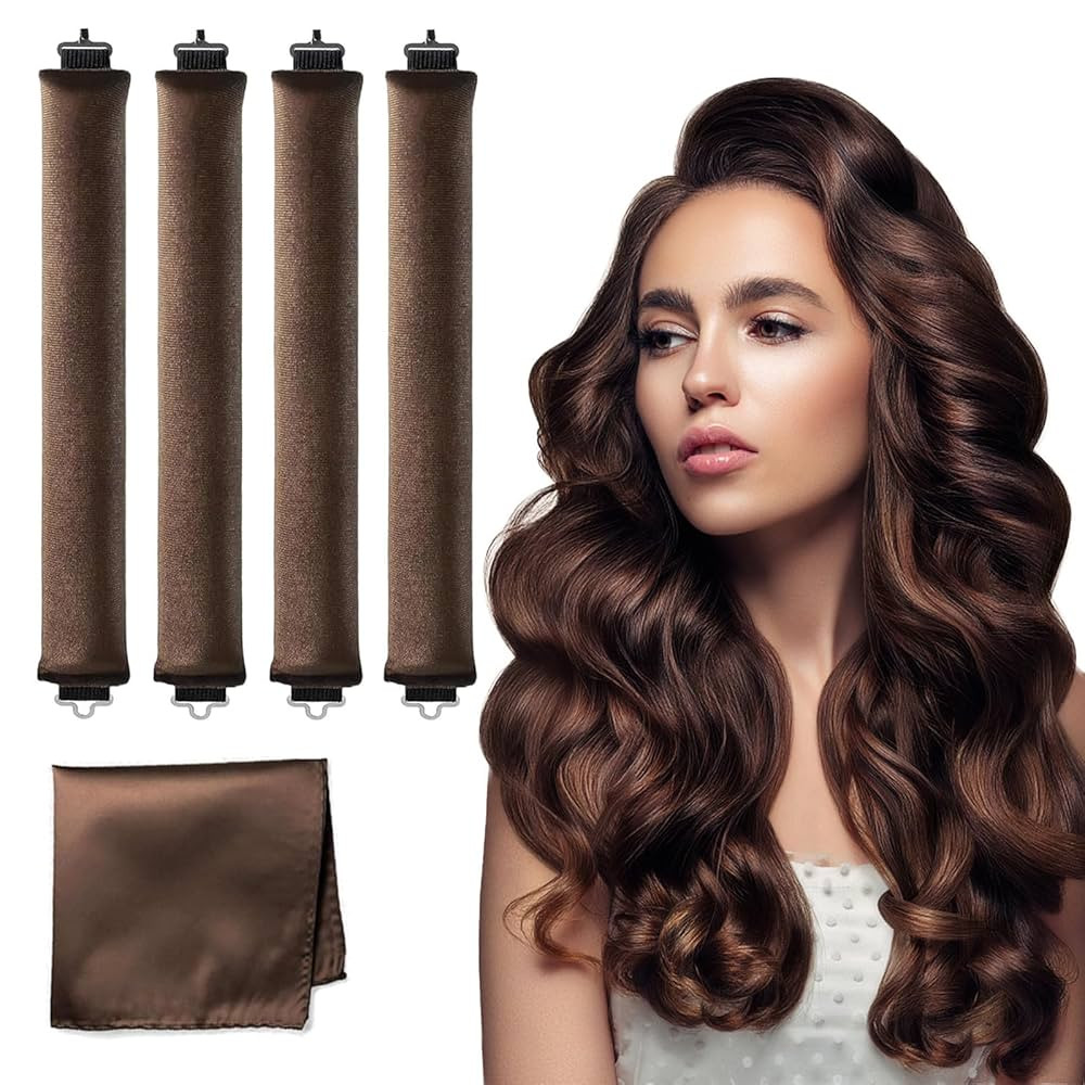 Heatless Hair Curler Velvet, Heatless Curls Overnight Hair Curlers to Sleep in, Overnight Rods He... | Amazon (US)