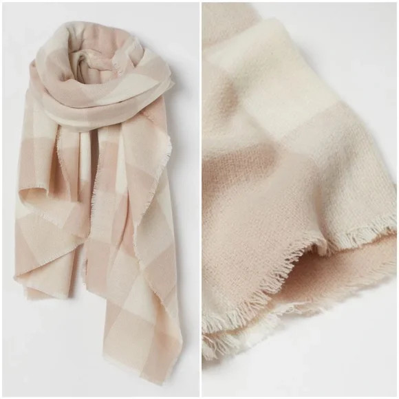 Checked Light Beige Scarf | Poshmark