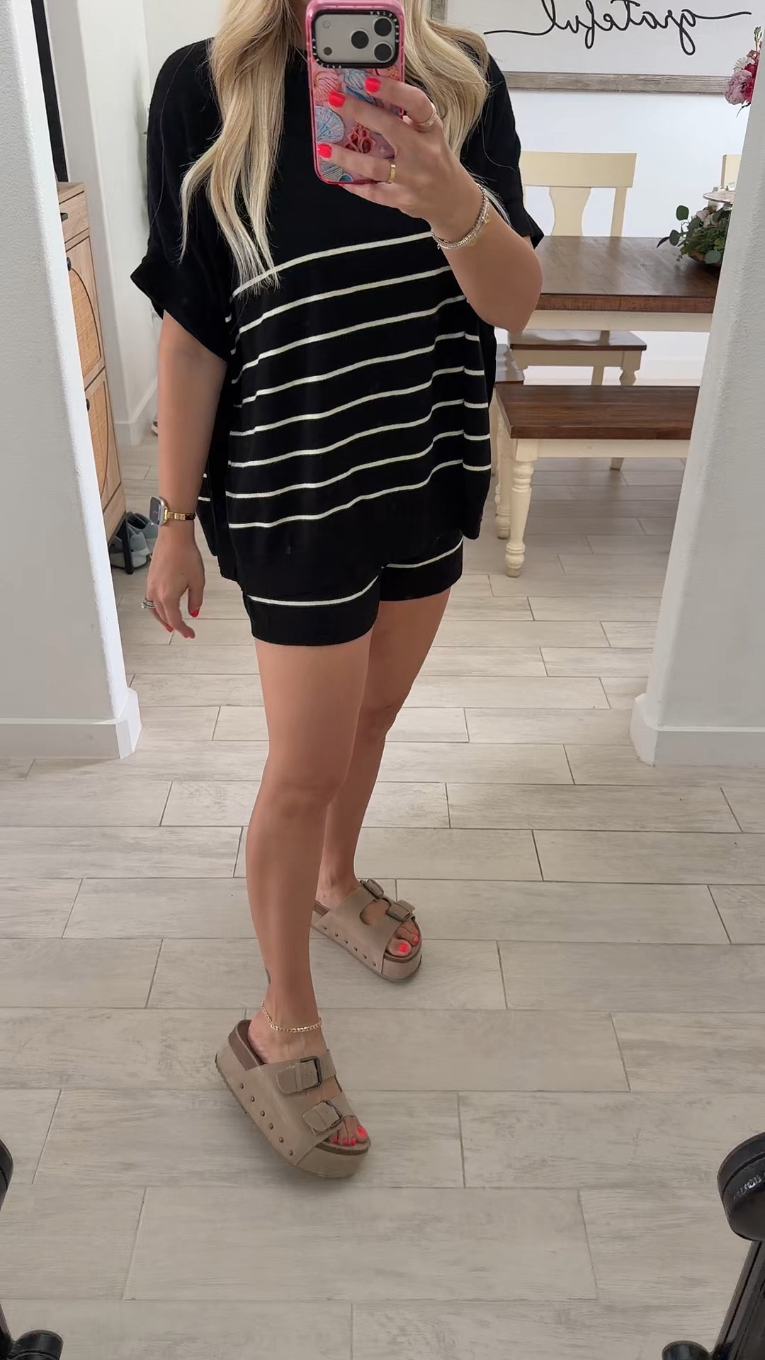 Summer outfit on sale
Matching set small on sale 
Sandals tts

#LTKootd #LTKSaleAlert