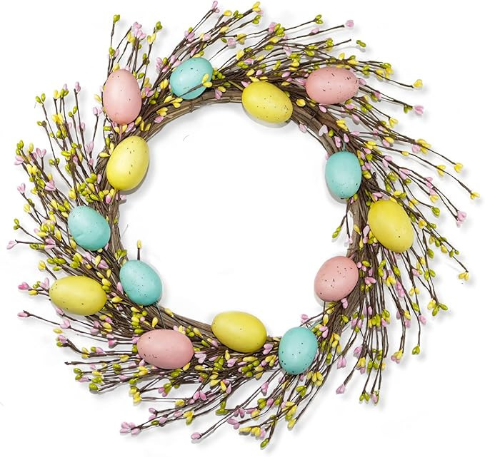 Lotus Hills Easter Wreath Easter Decorations for The Home, 22inch Easter Wreaths for Front Door, ... | Amazon (US)