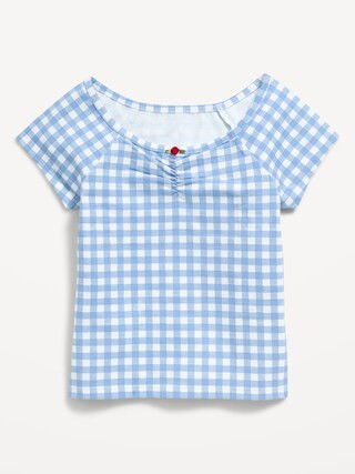 Fitted Off-Shoulder Top for Girls | Old Navy (US)