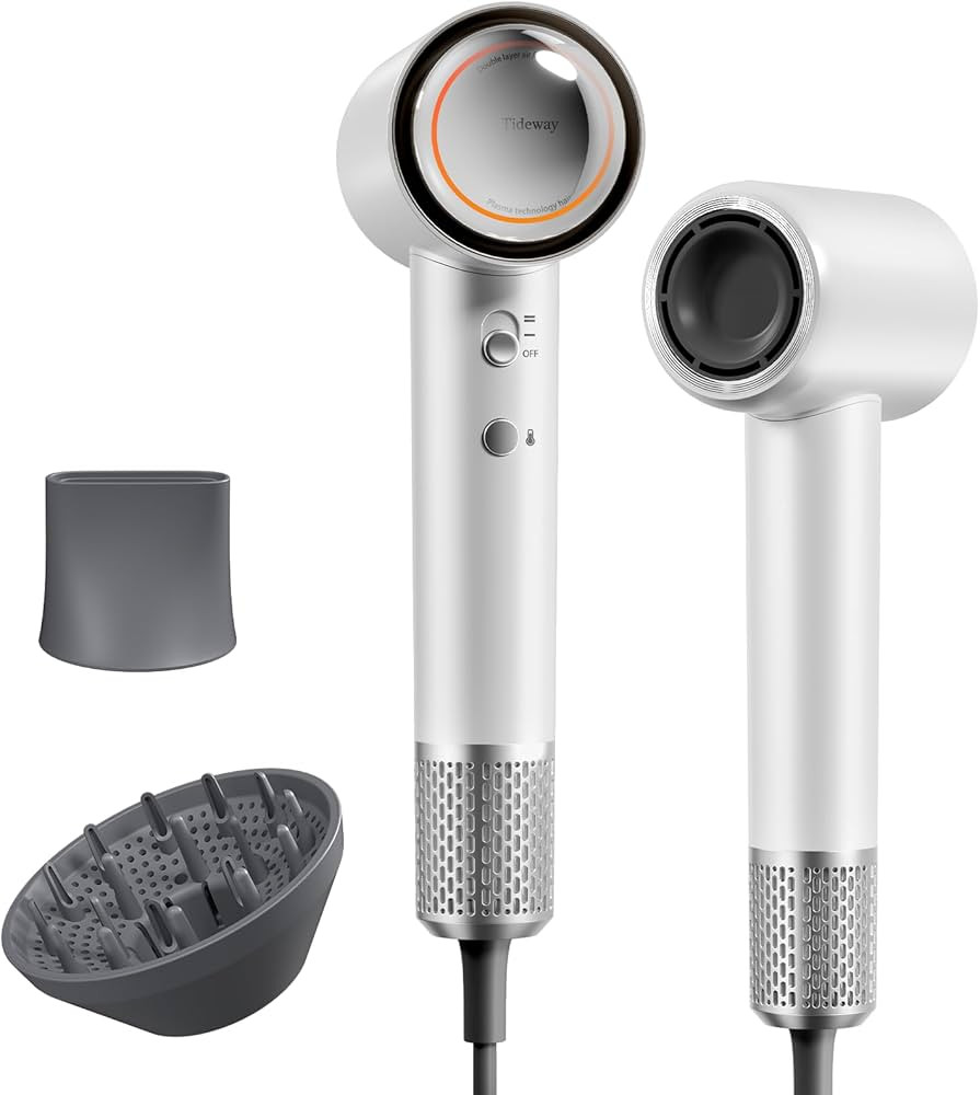 Tideway Hair Dryer, Blow Dryer with Diffuser High-Speed Plasma Ionic Low Noise for Fast Drying, T... | Amazon (US)