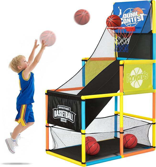 LovesTown Arcade Basketball Game, Basketball Hoop for Kids with 4 Balls Outdoor Indoor Active Pla... | Amazon (US)