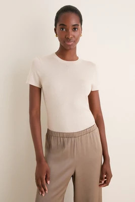 Sandstone Cashmere Silk Blend Katie Tee | Tuckernuck (US)