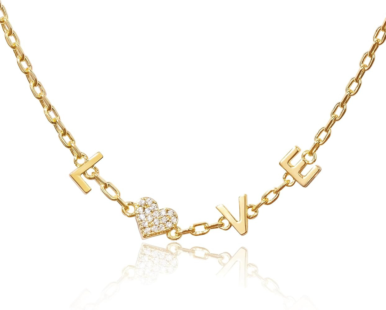 Benevolence LA Love Bracelet with Pave Stones | Fashion Heart Jewelry for Women | Gold Dipped Tra... | Amazon (US)