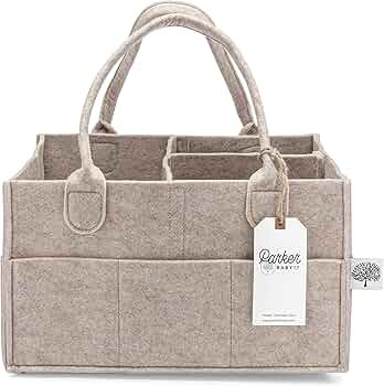 Parker Baby Diaper Caddy - Nursery Storage Bin and Car Organizer for Diapers and Baby Wipes - Oat... | Amazon (US)