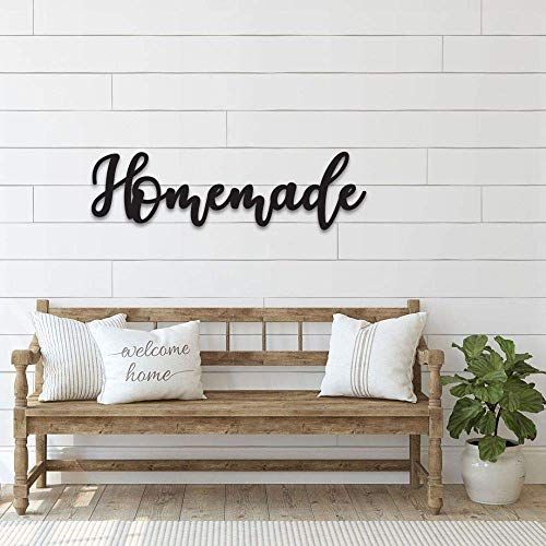 Decorative Homemade Sign Handmade Kitchen Metal Farmhouse Decor Housewarming Grandma Gift Steel W... | Amazon (US)
