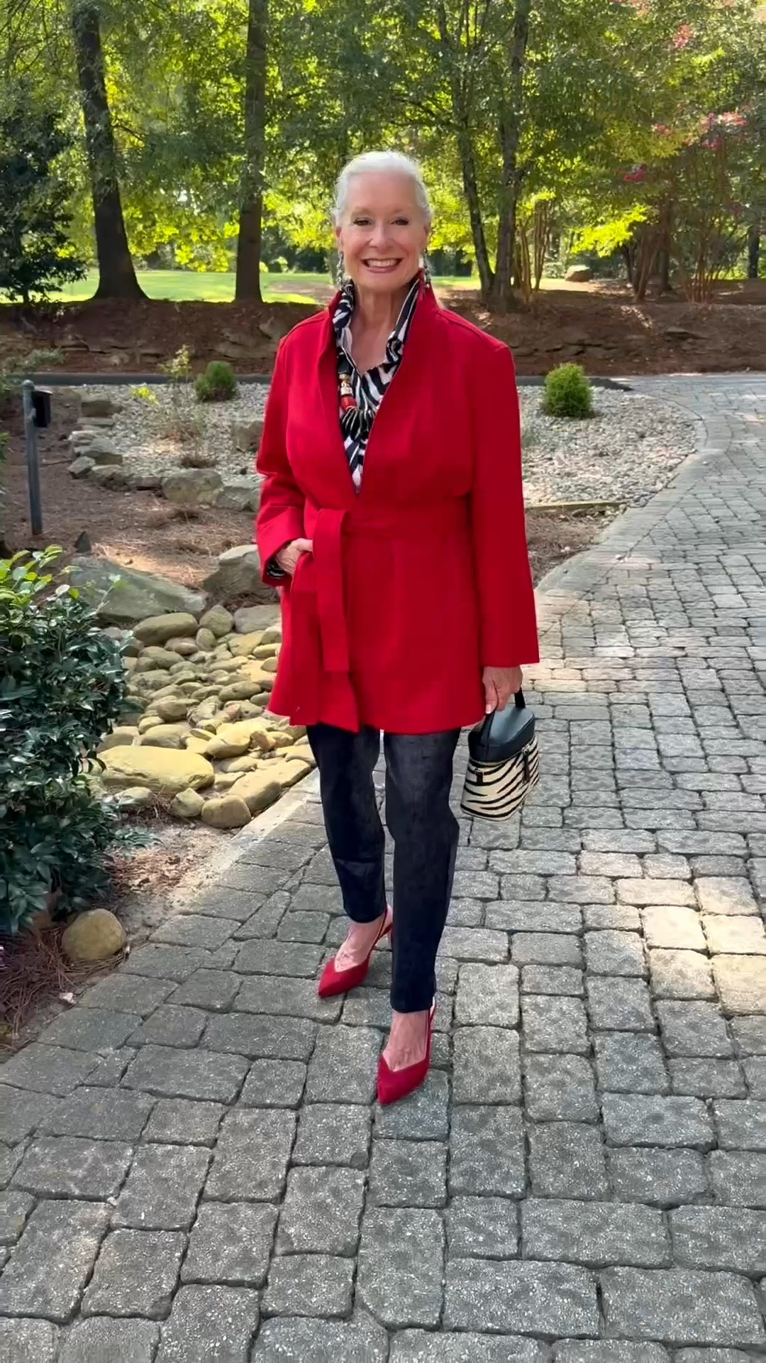 Zebra stripes + a red coat = a little drama never hurt anyone. ❤️🦓

I’m proving once again that style doesn’t come with an expiration date. The bold print, the pop of red, and a whole lot of confidence—that’s my kind of fall uniform.

Because sometimes the outfit isn’t meant to blend in. It’s meant to be remembered. ❤️