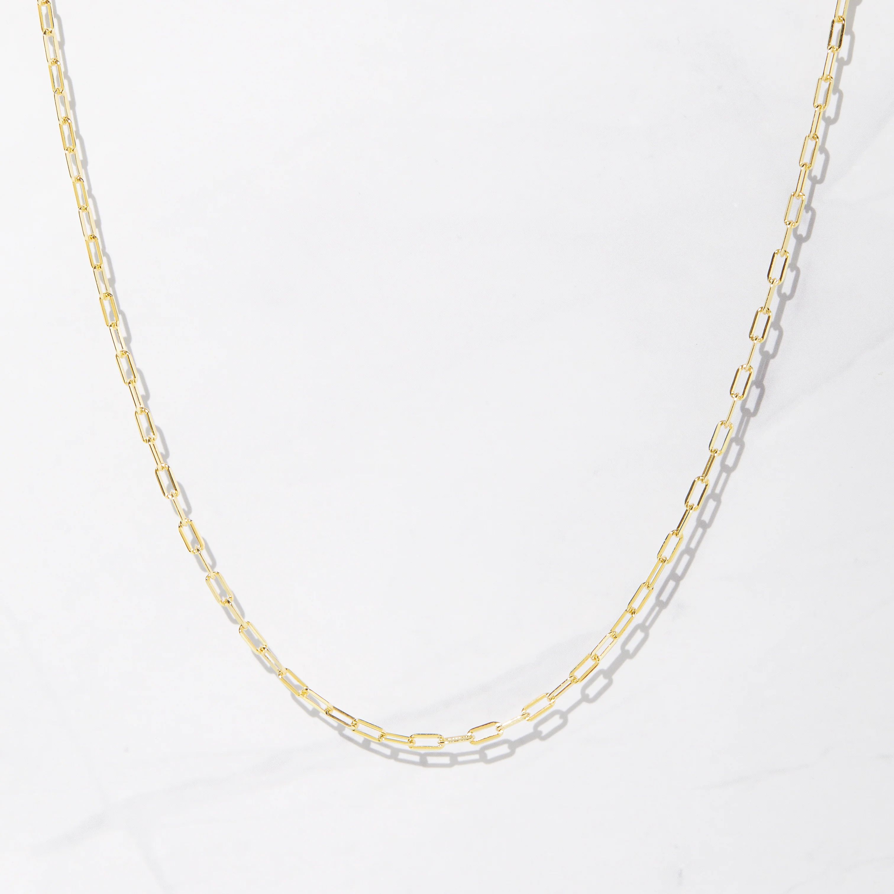 Tiny Link Paperclip Necklace | Sami Jewels