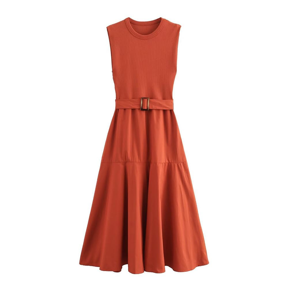 yk8fass Sleeveless Dress with Waist mp-4360 | Amazon (US)