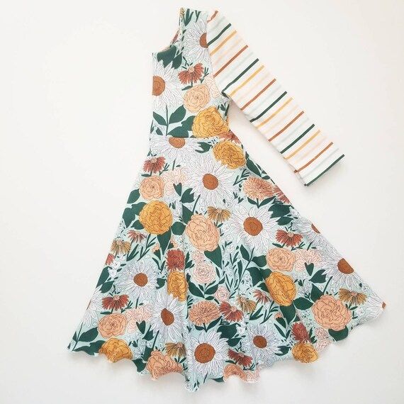 Girls Sunflower Twirl Dress - Autumn Dress - Fall Dress - Birthday Dress - Thanksgiving Dress - F... | Etsy (US)