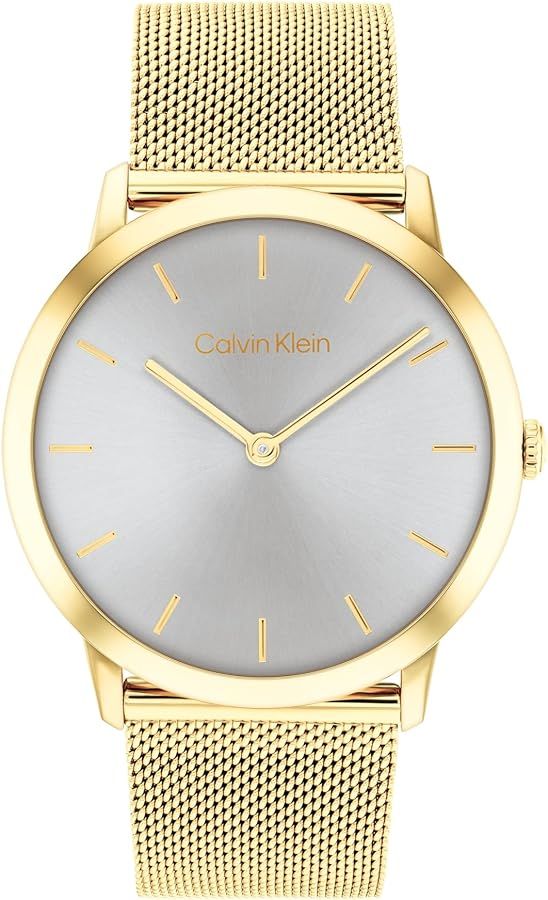 Calvin Klein Exceptional - Women's and Men's 2H Quartz Watch Stainless Steel with Mesh Bracelet -... | Amazon (US)