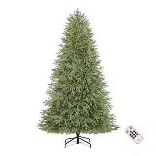 7.5 ft. Pre-Lit LED Jackson Noble Artificial Christmas Tree | The Home Depot