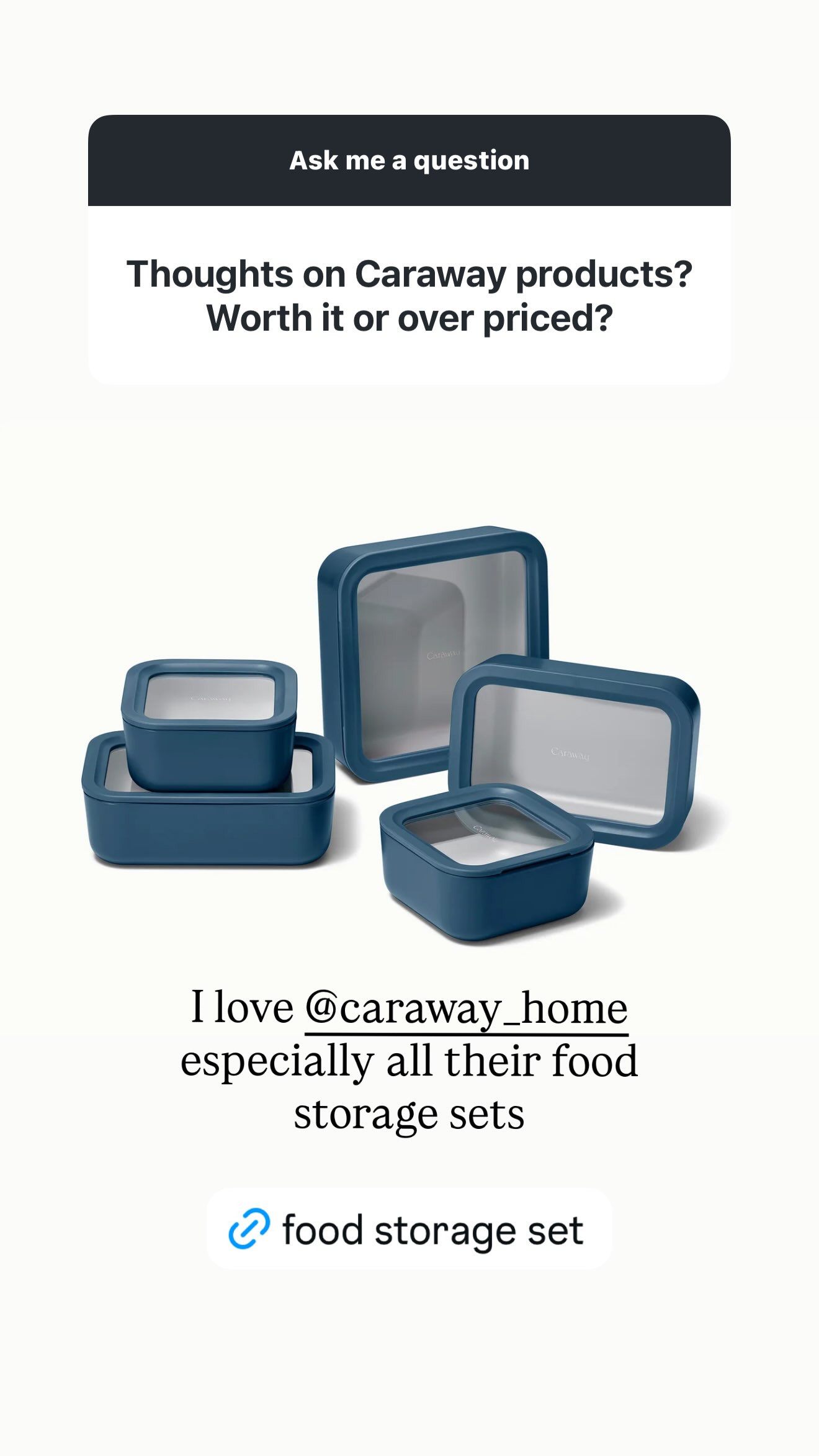 I love @Caraway, especially all of their food storage sets! 

It’s on sale right now and comes in multiple colors!

#LTKHome #LTKfoodie #LTKSaleAlert