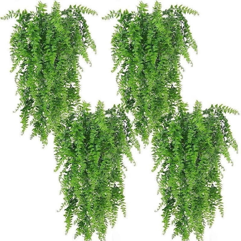 Scidweet Fake Hanging Plants, 4 Packs 30" Artificial Faux Greenery Plastic Plants for Indoor Outd... | Walmart (US)