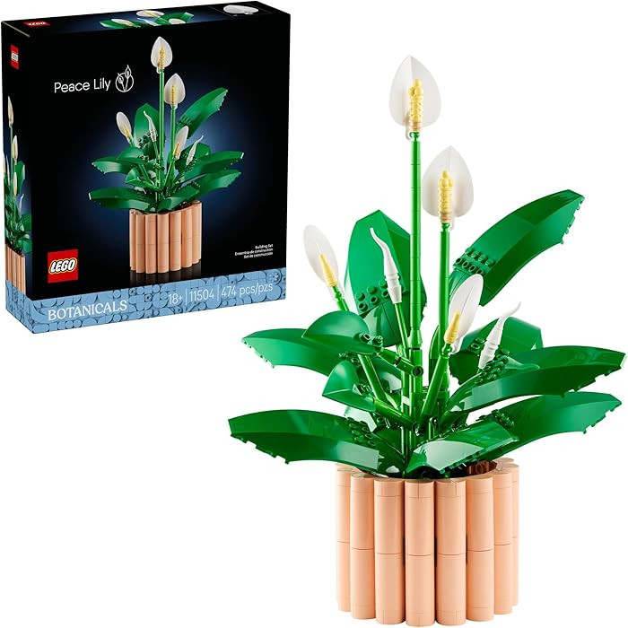 LEGO Botanicals Peace Lily Flower Building Set for Adults - DIY Bedroom, Book Shelf & Office Deco... | Amazon (US)