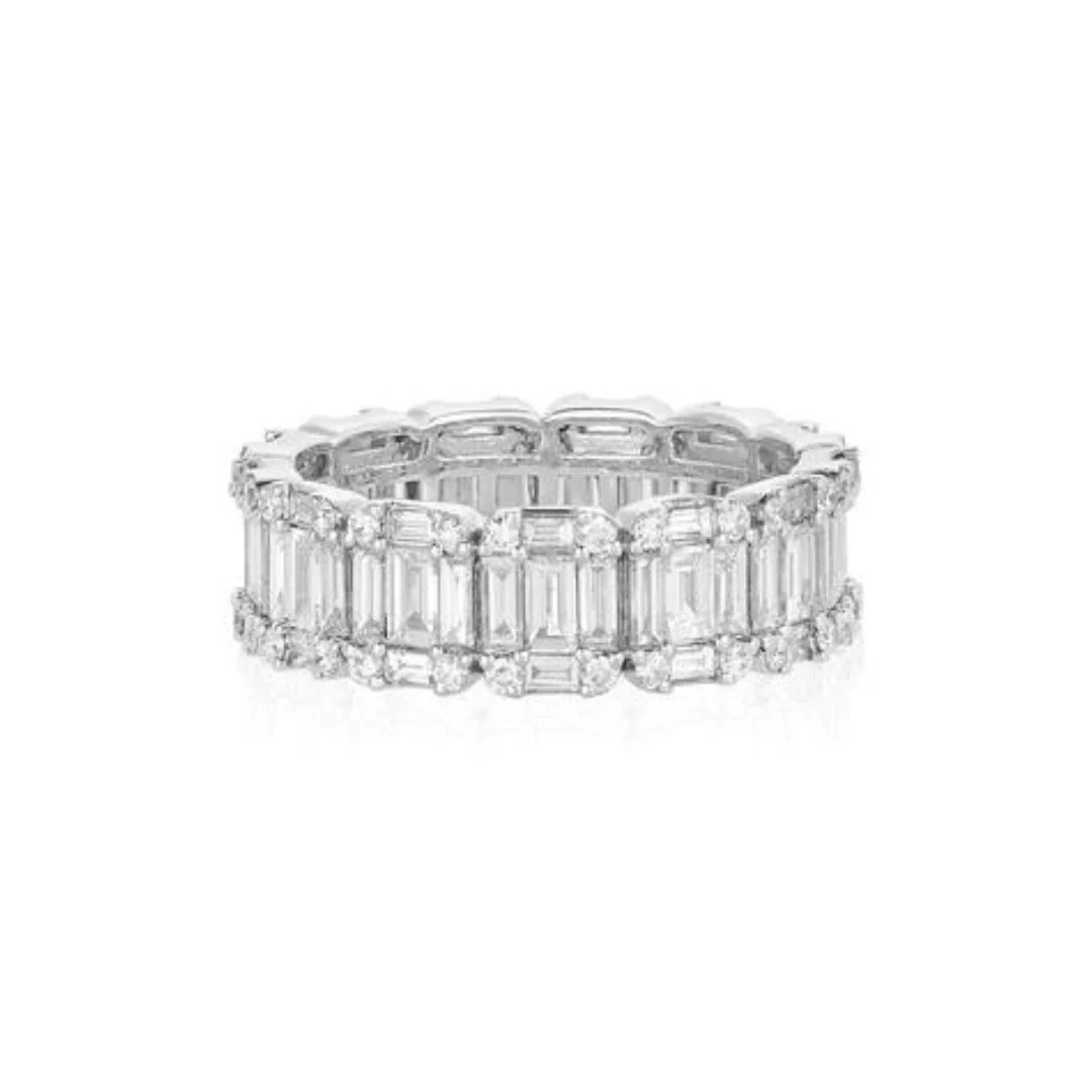 North South Mosaic Band | LINDSEY LEIGH JEWELRY