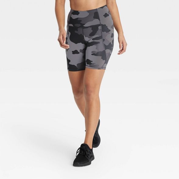 Women's Sculpted Linear High-Rise Bike Shorts 7" - All in Motion™ | Target