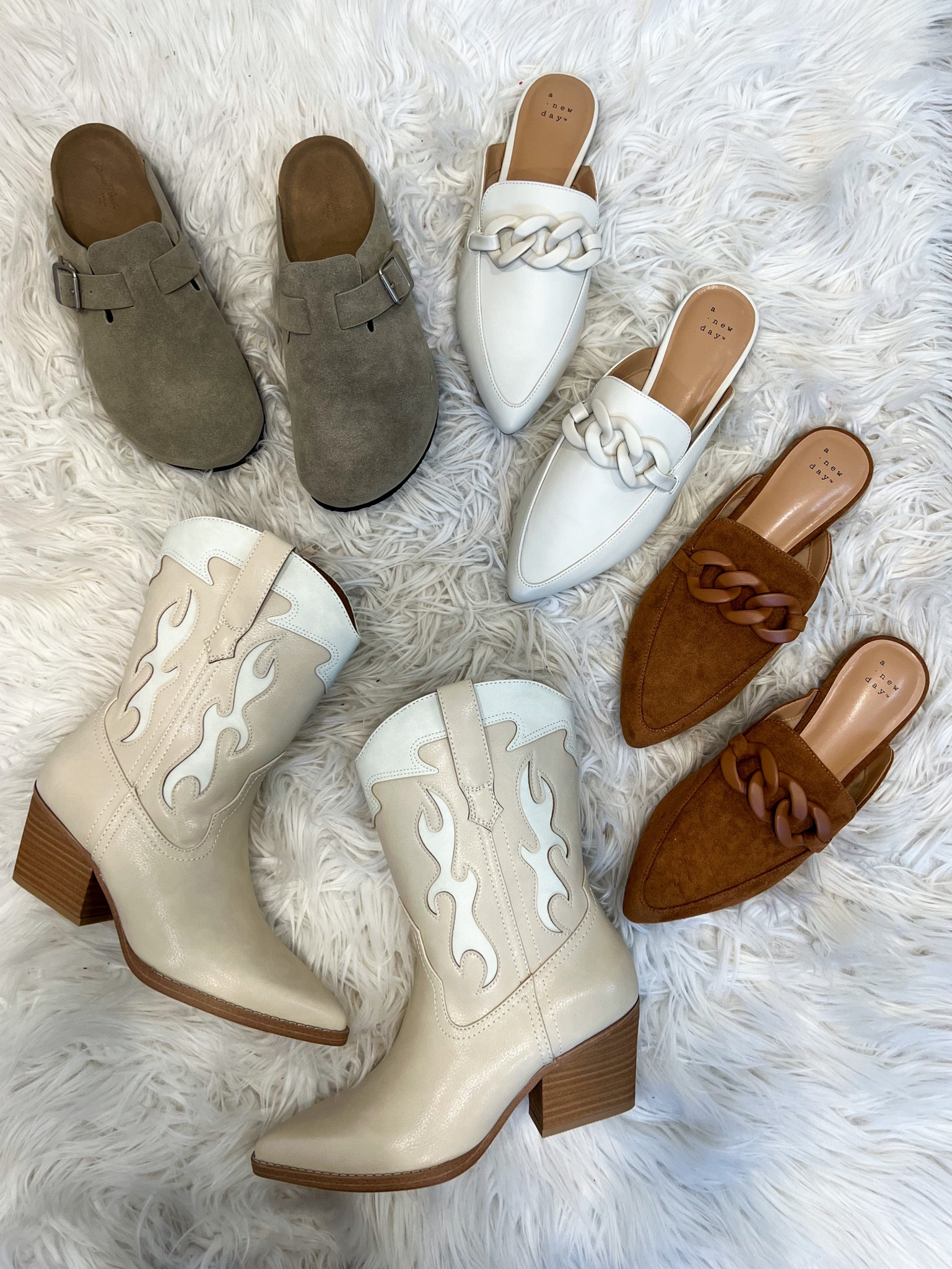 Target Sunday
Shoes
Size up half in mules
Boots run true to size 

#LTKunder50 #LTKshoecrush