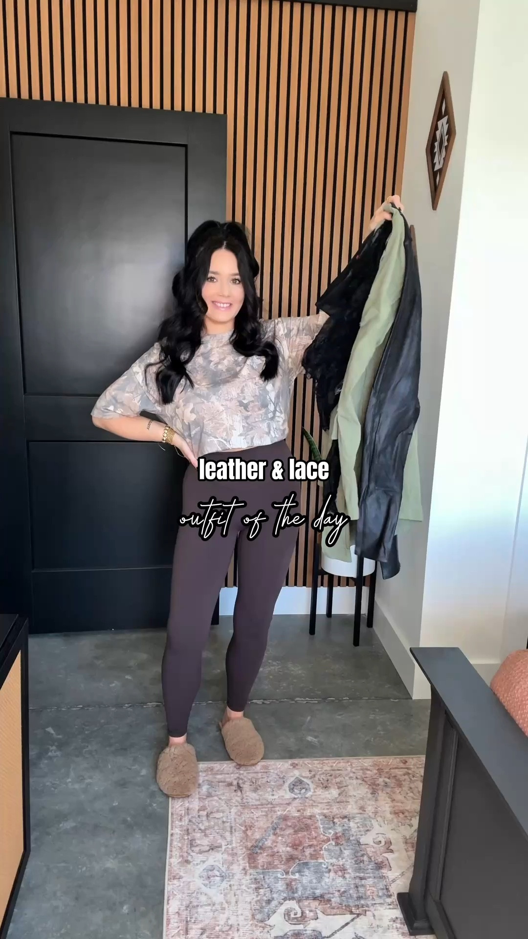 Leather & Lace OOTD 🖤

Lace Top - xs
Bralette - medium
Vest - small
Leggings - medium

Love this edgy but elevated look! 👏🏼 Layered this green utility vest over my black sheer lace long sleeve top (one of my favorite pieces for layering!) Paired them with my faux leather Spanx leggings & finished the look with some ruffle socks, my platform doc martens & some all black sunglasses! 



#LTKFindsUnder100 #LTKgrwm #LTKootd