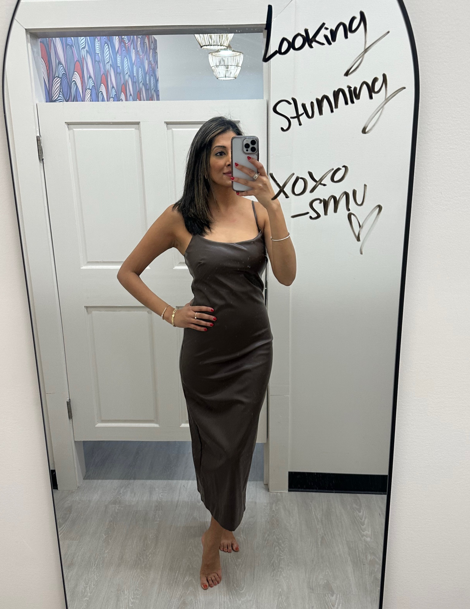 Chocolate brown leather midi dress   Wearing XS❤️

#LTKSeasonal #LTKStyleTip #LTKHoliday