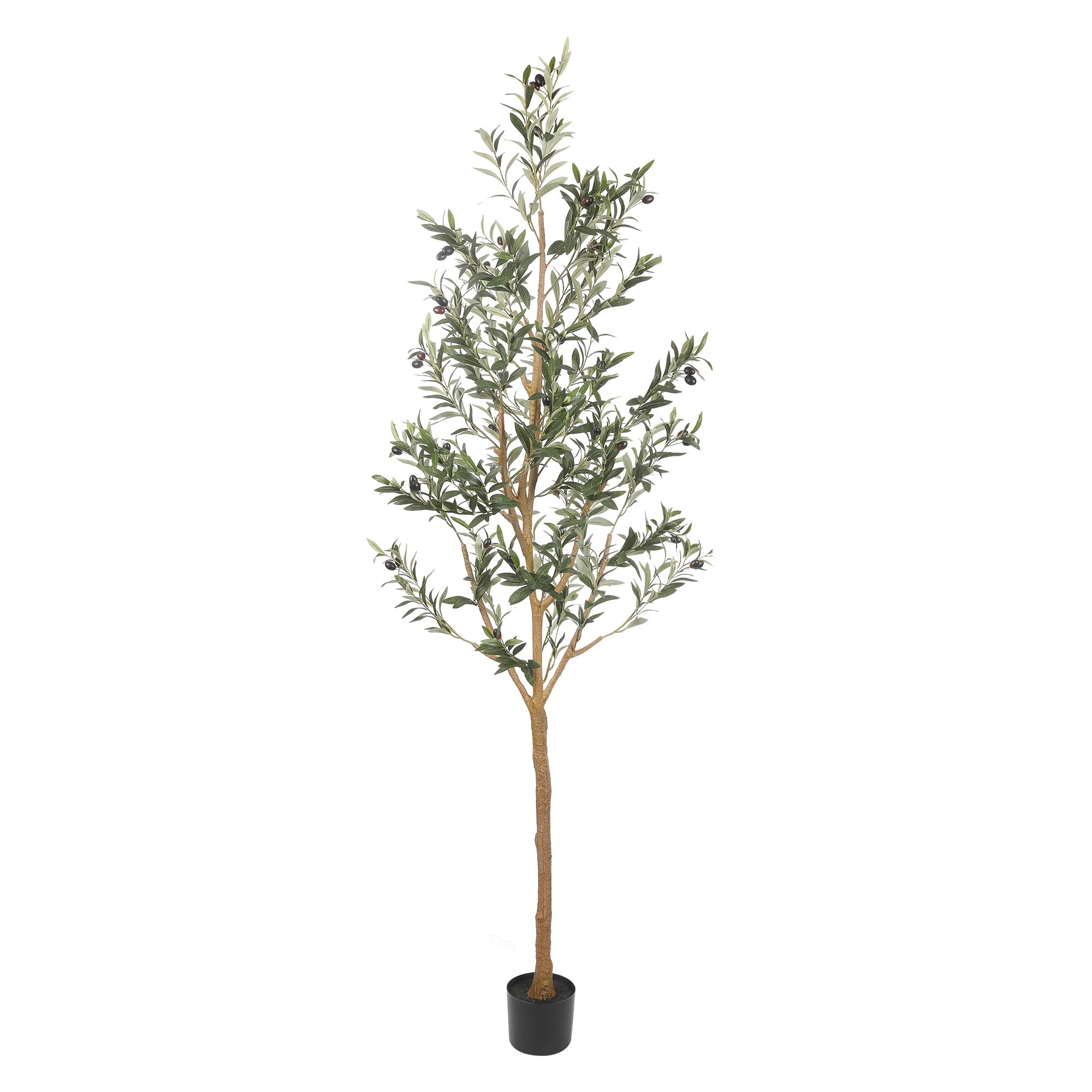 Realead Artificial Olive Tree 7ft, Tall Faux Olive Tree Plant, Fake Potted Olive Silk Tree with B... | Amazon (US)