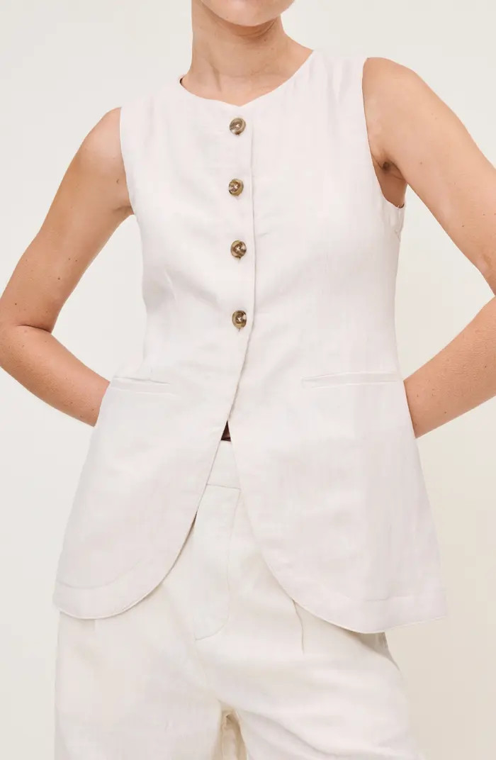 DL1961 Amalie Linen Vest | Nordstrom | Nordstrom
