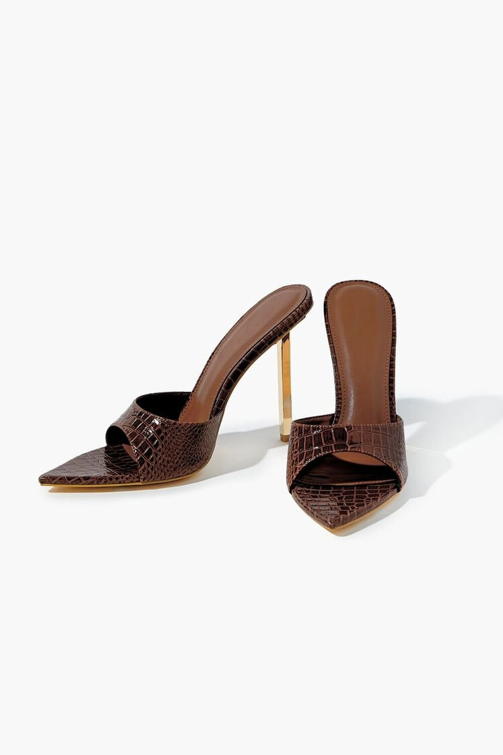 Slip-On Faux Patent Leather Heels | Forever 21 | Forever 21 (US)