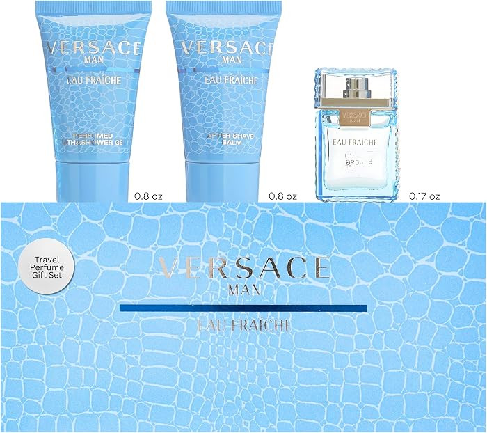 Versace Man Eau Fraiche By Gianni Versace For Men Edt .17 Oz Mini & After Shave Balm .8 Oz Mini &... | Amazon (US)