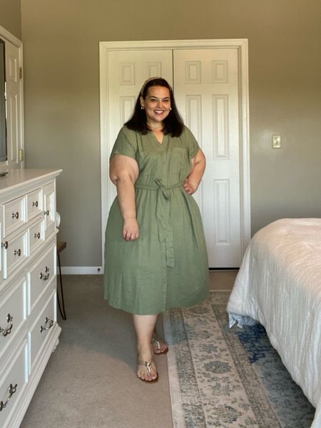 The it dress of the season, y’all! Only $35 at Target and comes in several colors. I personally snagged it in blue stripe, olive, cream, and black. So be prepared to see lots of this favorite plus size shirt dress in my OOTD videos 😉😉

#LTKplussize #LTKfindsunder50