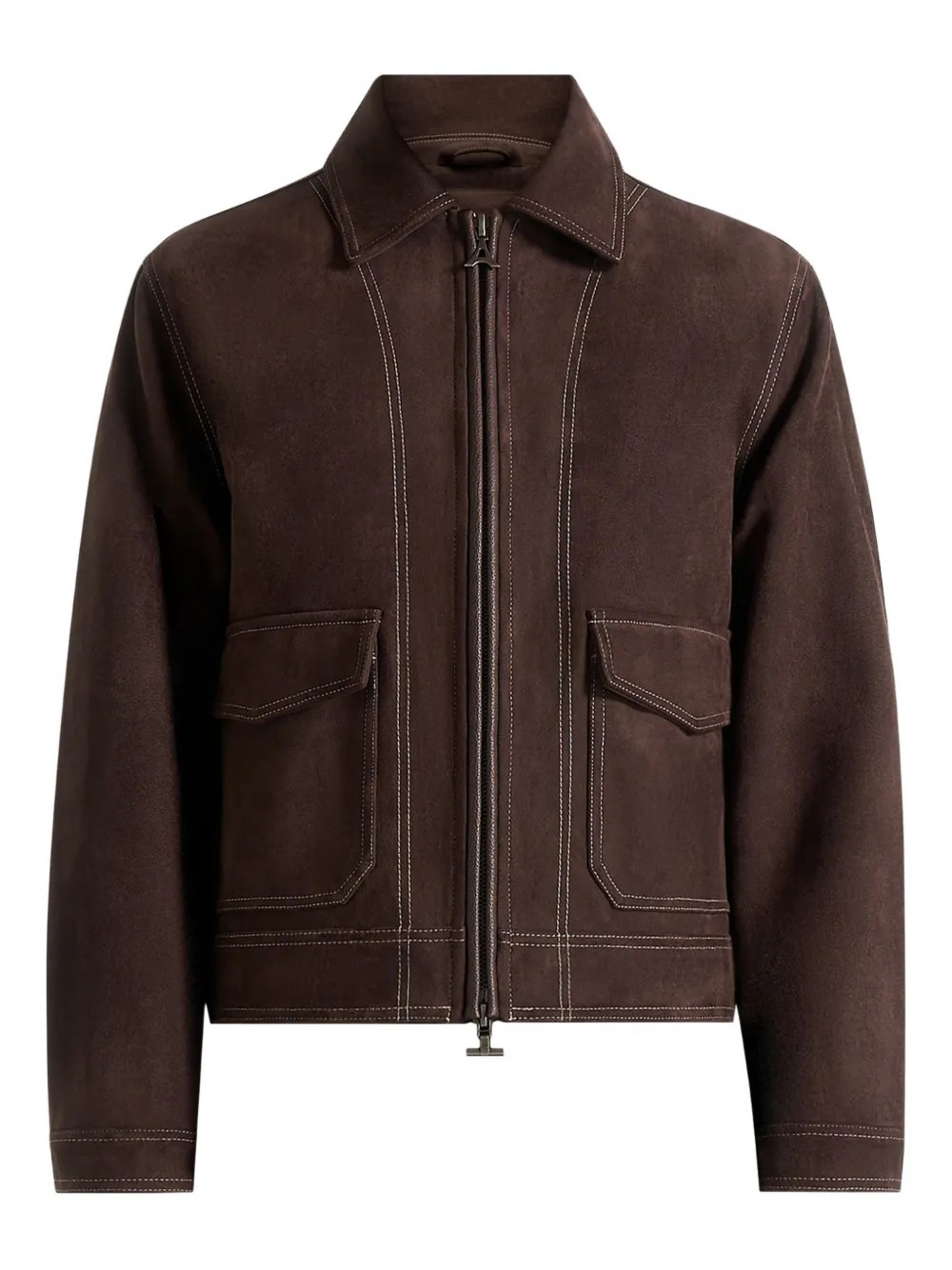 Vince contrast-stitch jacket | Farfetch Global
