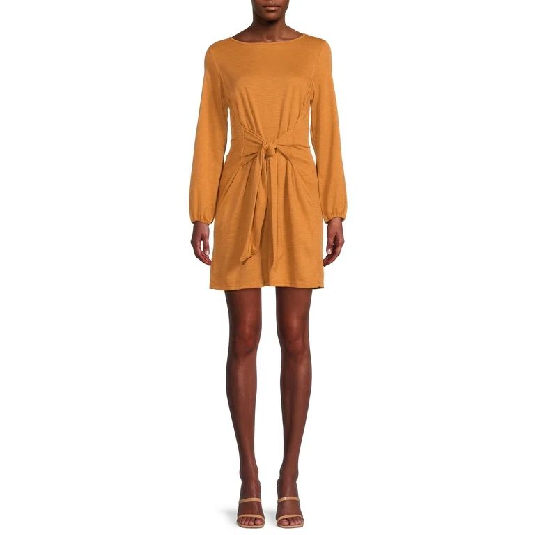 Nine.Eight Women’s Tie Waist Knit Cocktail Dress | Walmart (US)