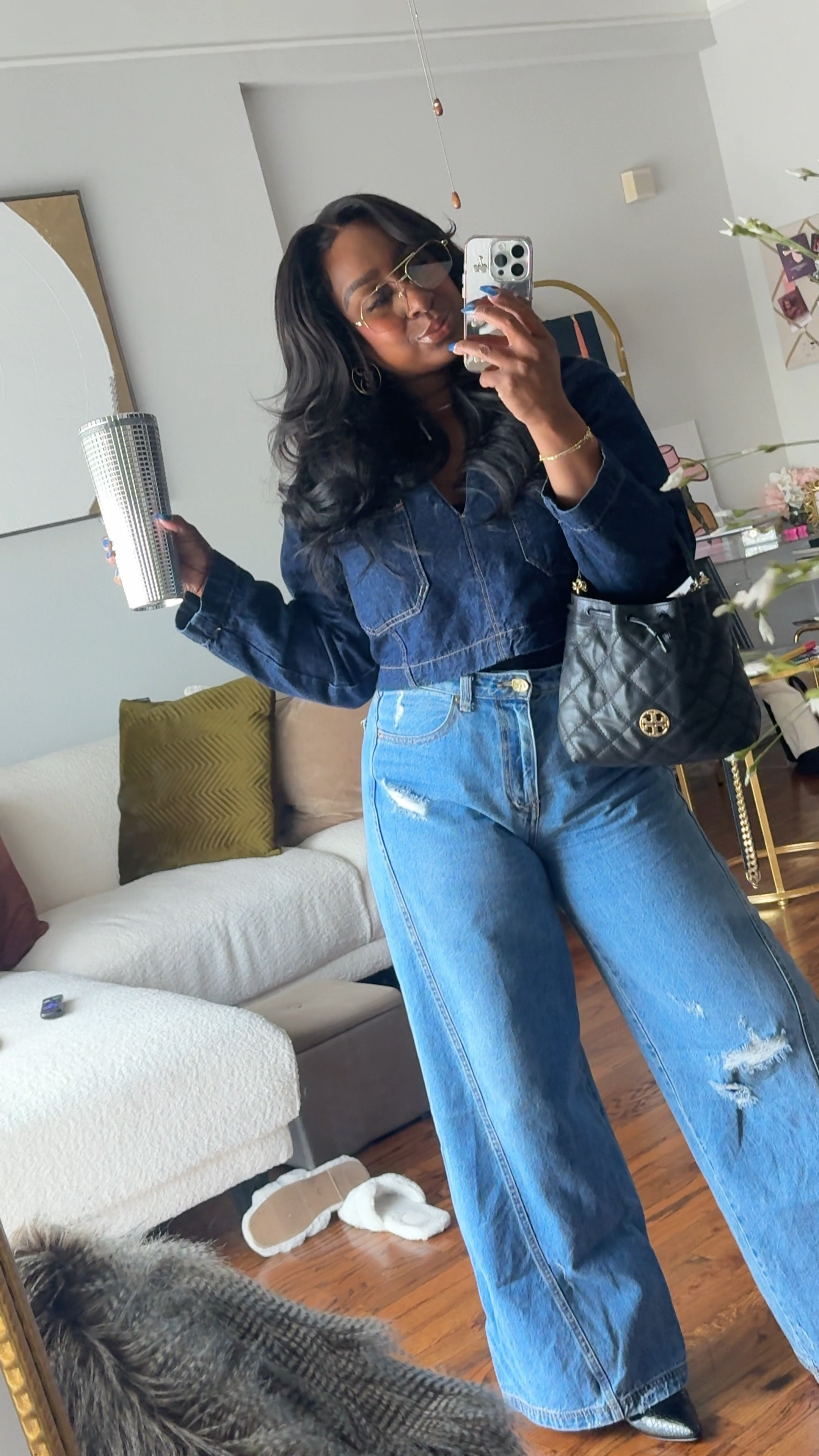 Denim on denim on denim. 👖 

#LTKStyleTip #LTKWorkwear #LTKFindsUnder100